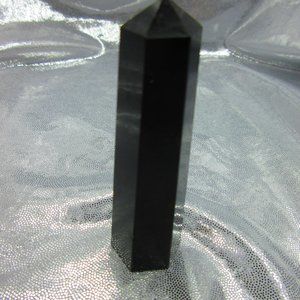 Black Tourmaline Polished Tower Generator Crystal Meditation Tool